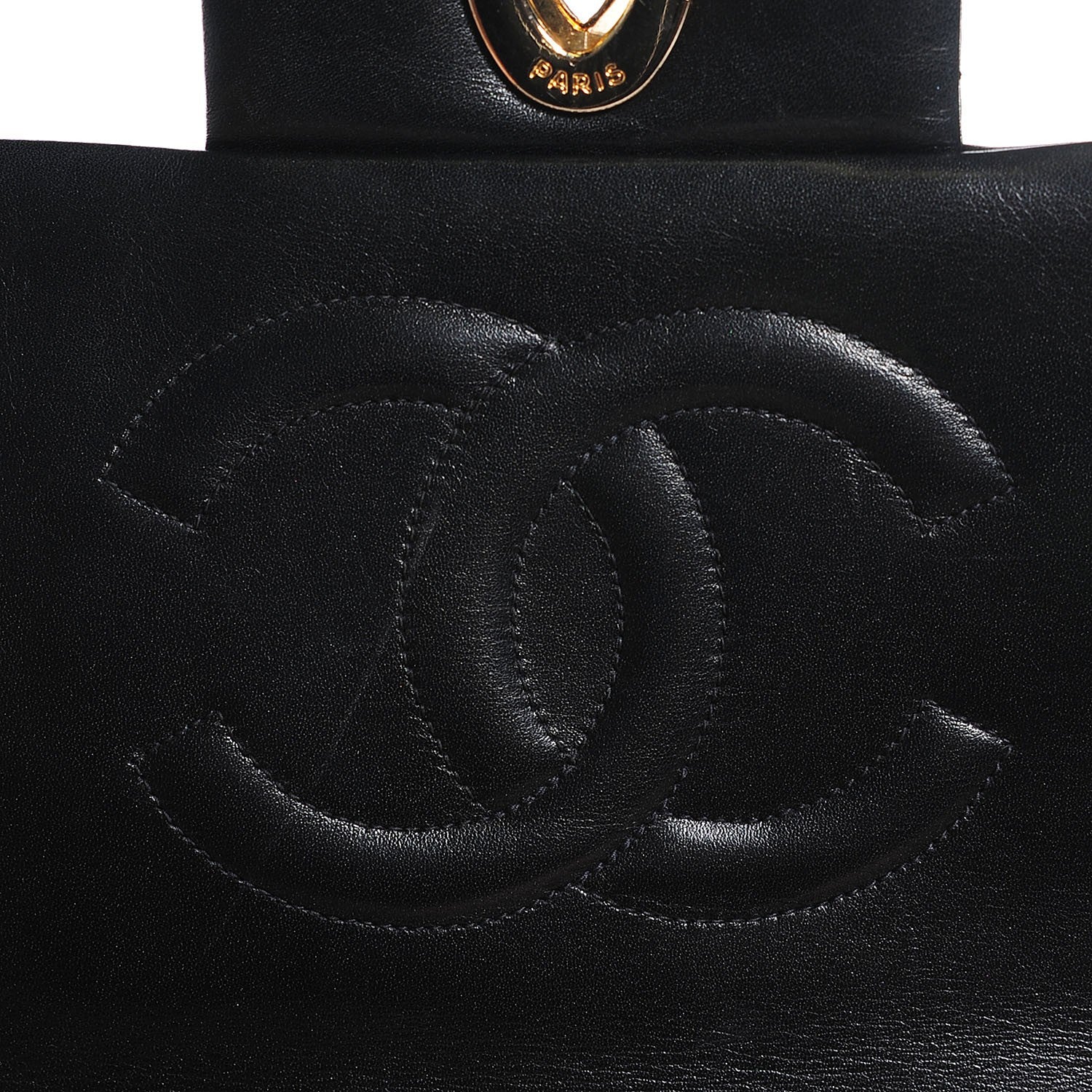 Chanel Lambskin Quilted XL Jumbo Flap Black 7 of 9