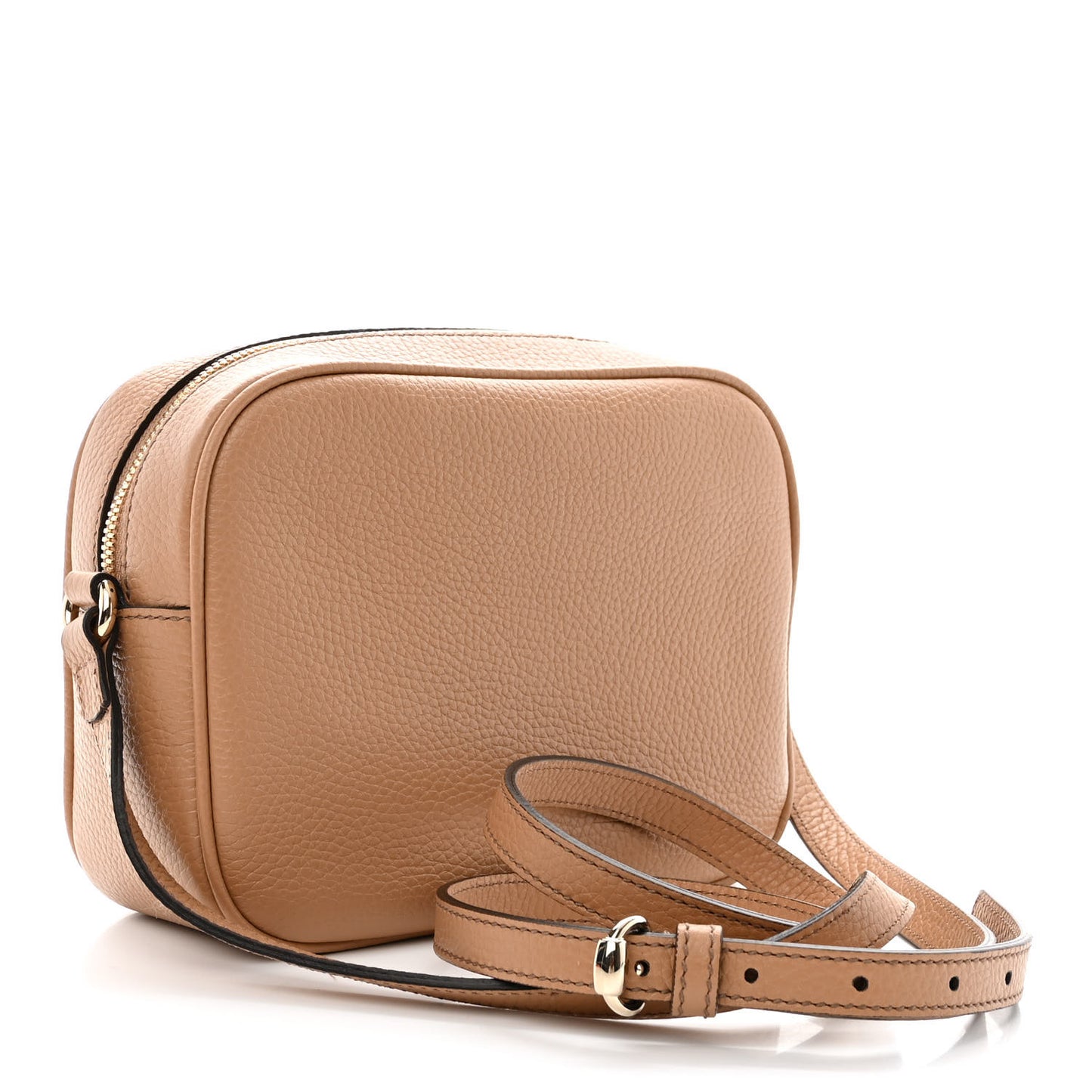 Pebbled Calfskin Small Soho Disco Bag Camelia