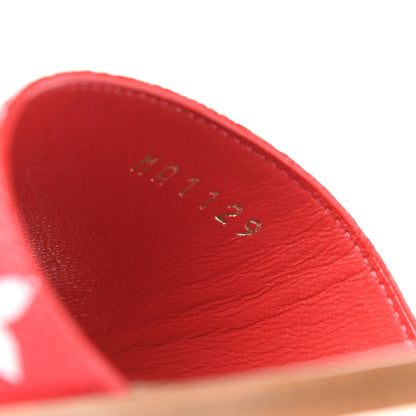 Louis Vuitton Monogram Escale Lock It Flat Mule 36 Rouge 8 of 9