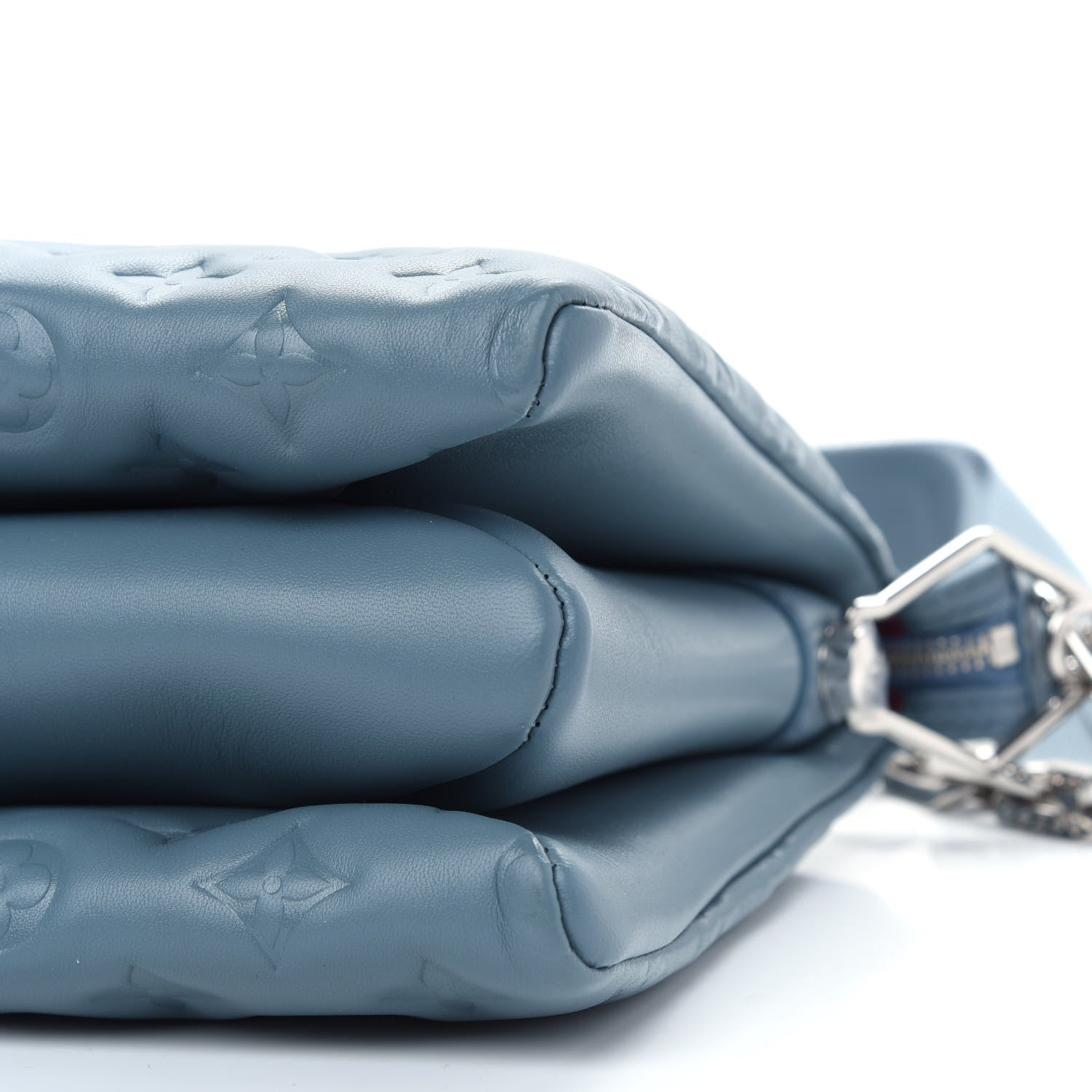 Louis Vuitton Lambskin Embossed Monogram Coussin PM Blue Glacier 8 of 8