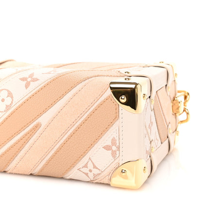 Louis Vuitton Calfskin Monogram Patchwork Side Trunk MM Quartz White Dune 8 of 8