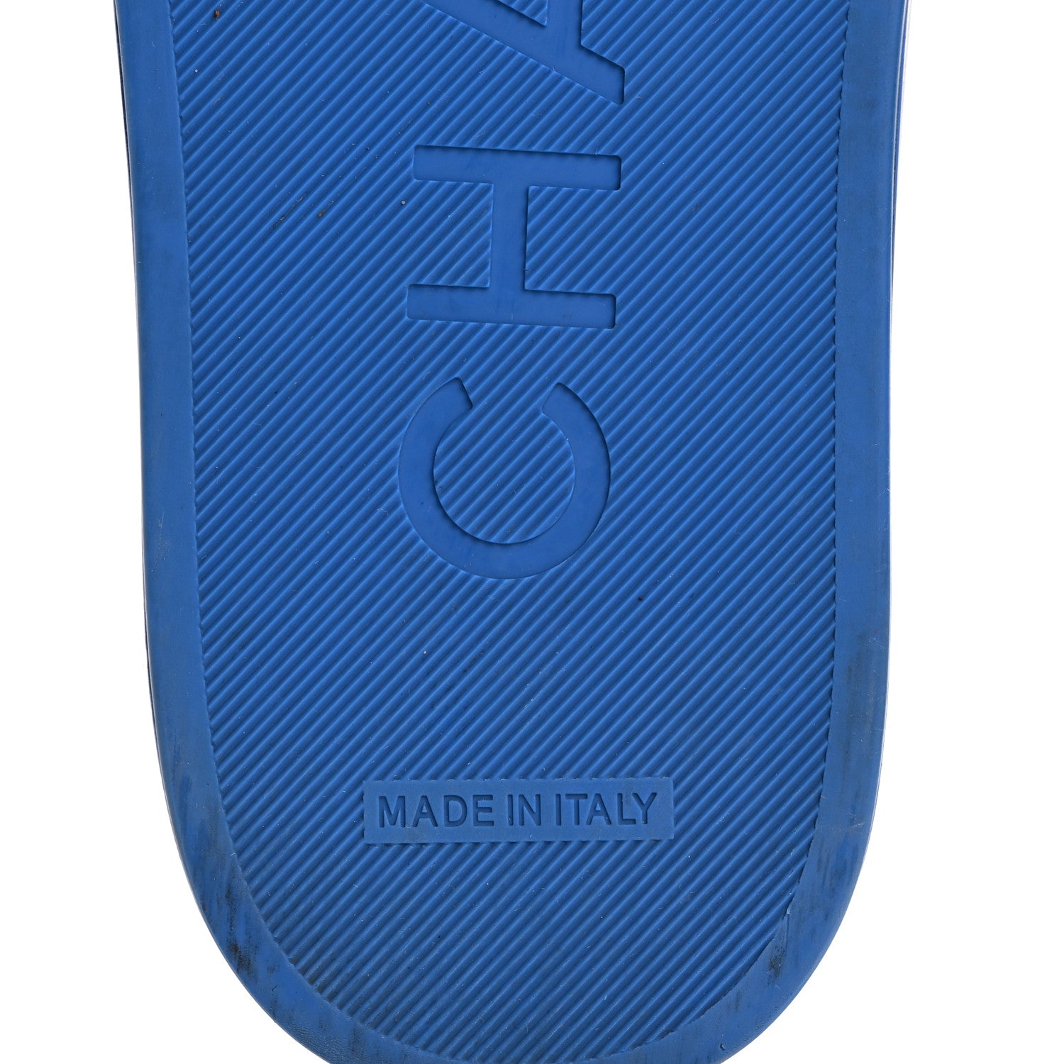 Chanel Canvas Chain Flat Sandals 37 Bright Blue 8 of 11