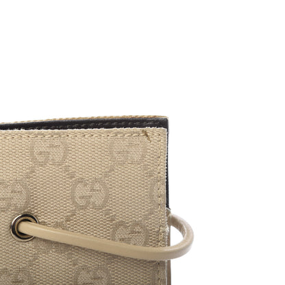 Gucci Monogram Drawstring Bag Beige 12 of 13