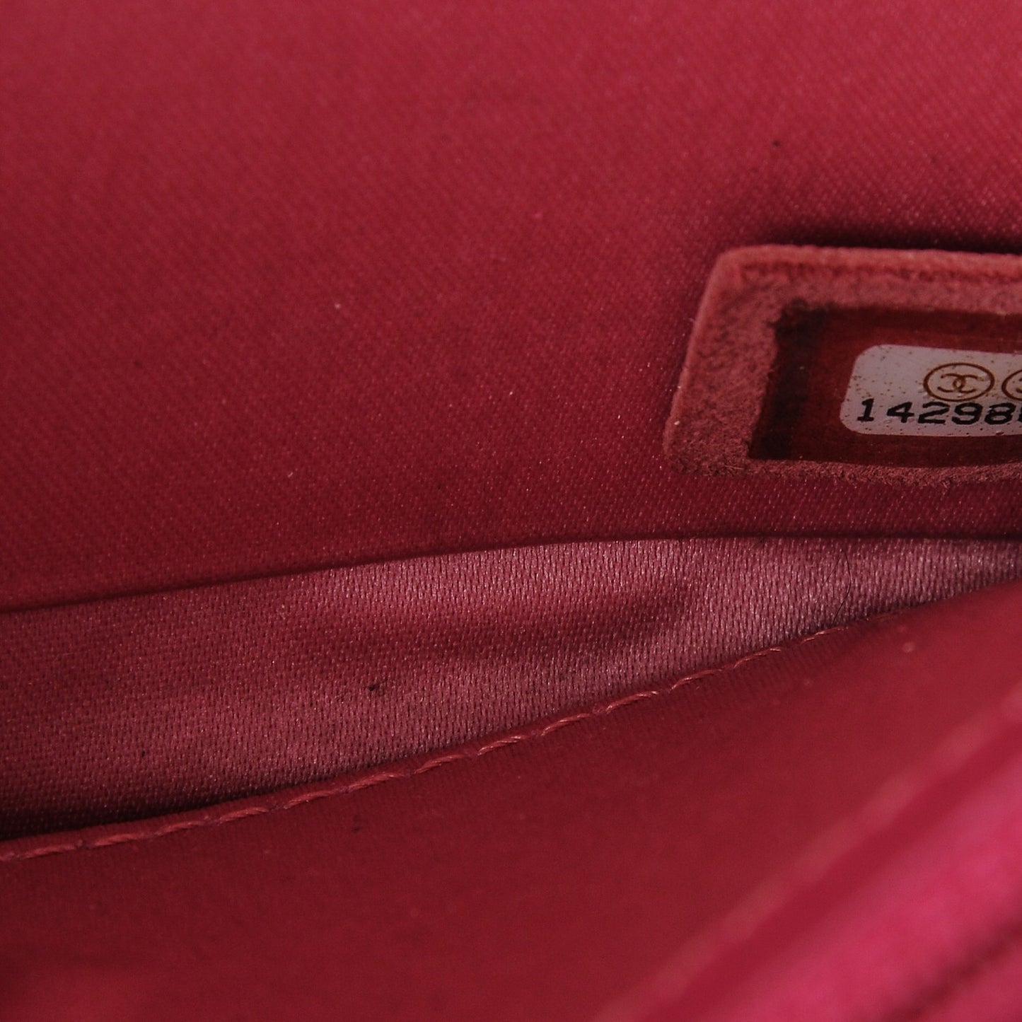 Patent Quilted Clutch Chain Flap Fuchsia