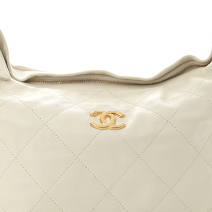 Chanel Calfskin Quilted Daily Hobo White 8 of 10