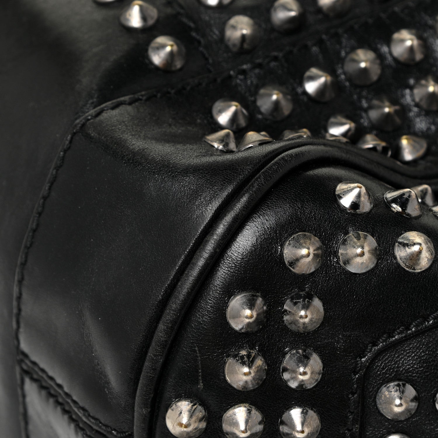 Burberry Lambskin Studded Small Edenham Satchel Black 33 of 35