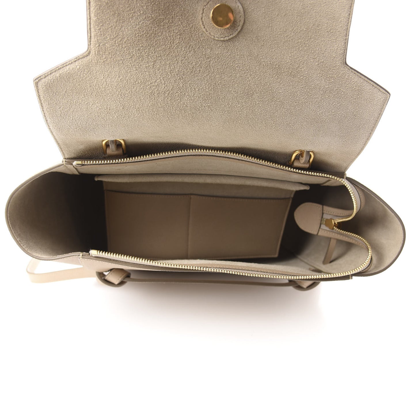 Grained Calfskin Mini Belt Bag Light Taupe