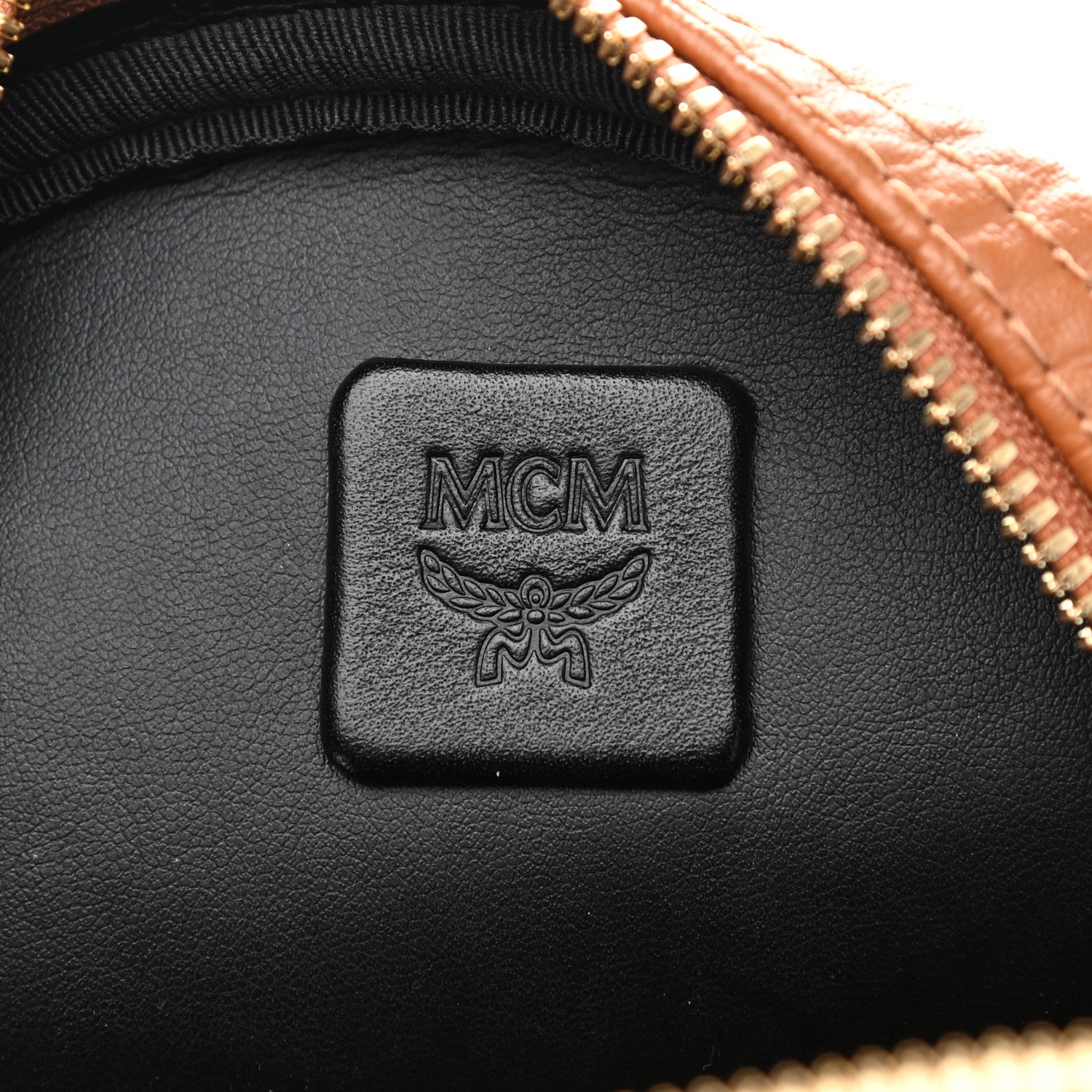 MCM Visetos Side Stud Mini Stark Backpack Cognac 13 of 20