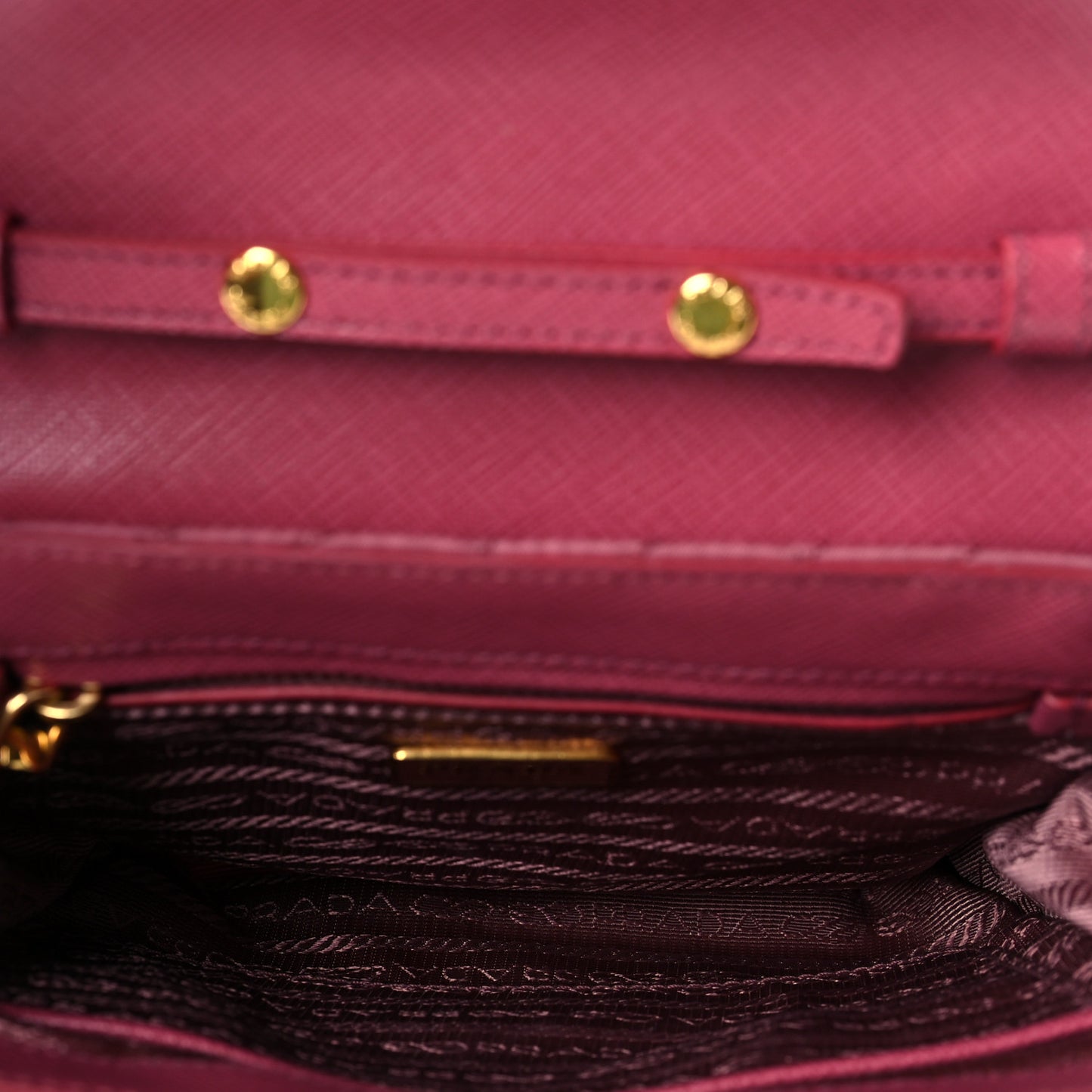 Nylon Tessuto Impunture Quilted Flap Pink