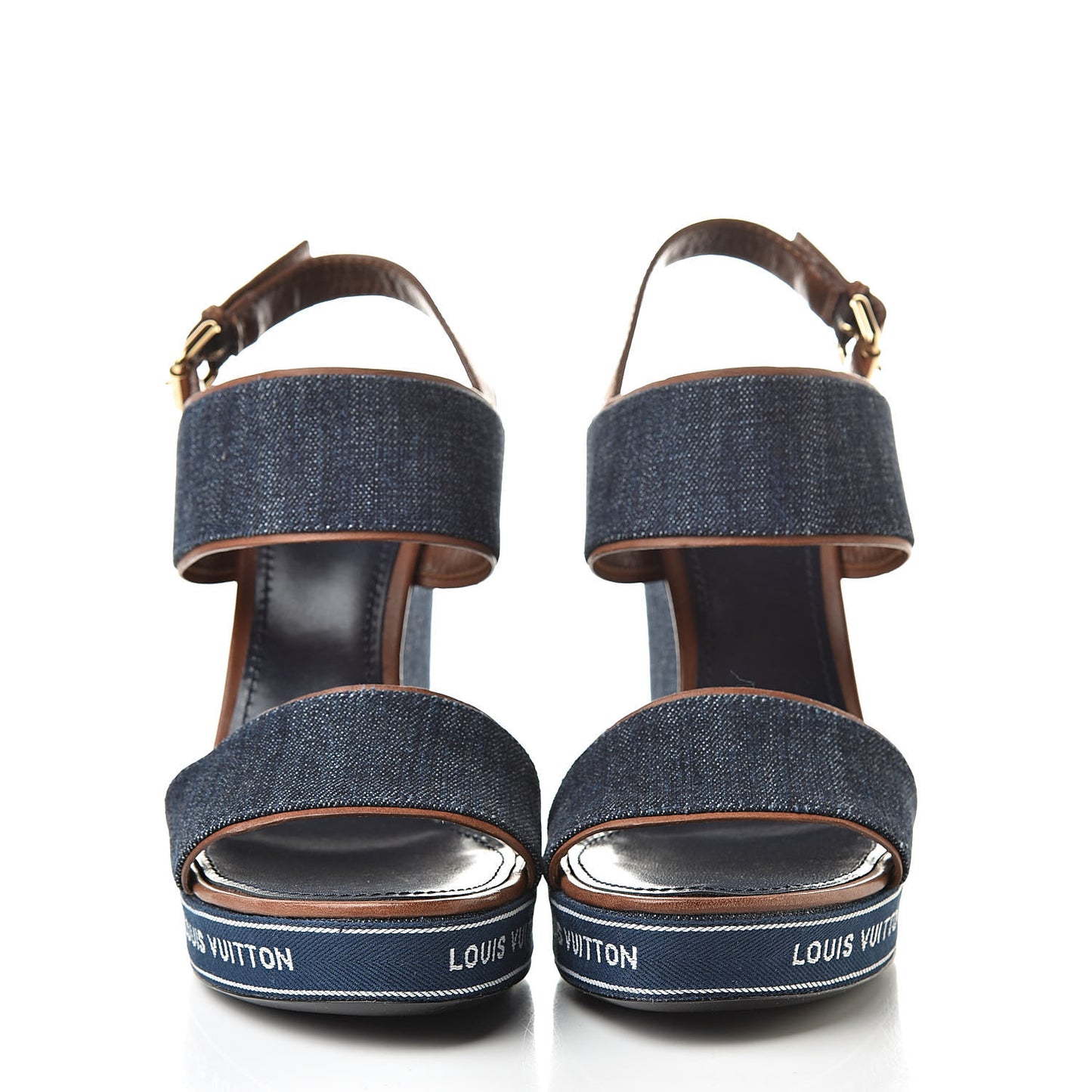 Denim Croisiere Wedge Sandals 41 Marine