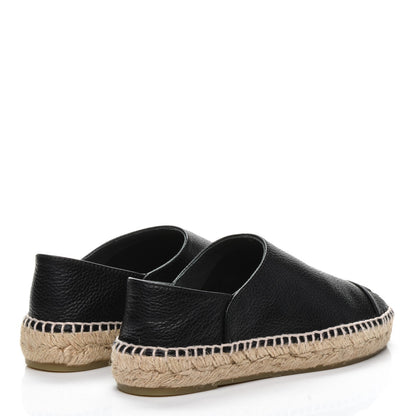 Chanel Grained Calfskin CC Espadrilles 35 Black 4 of 9