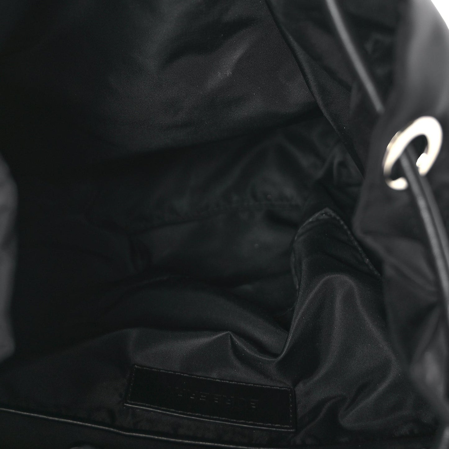 Nylon Logo Print Medium Rucksack Backpack Black