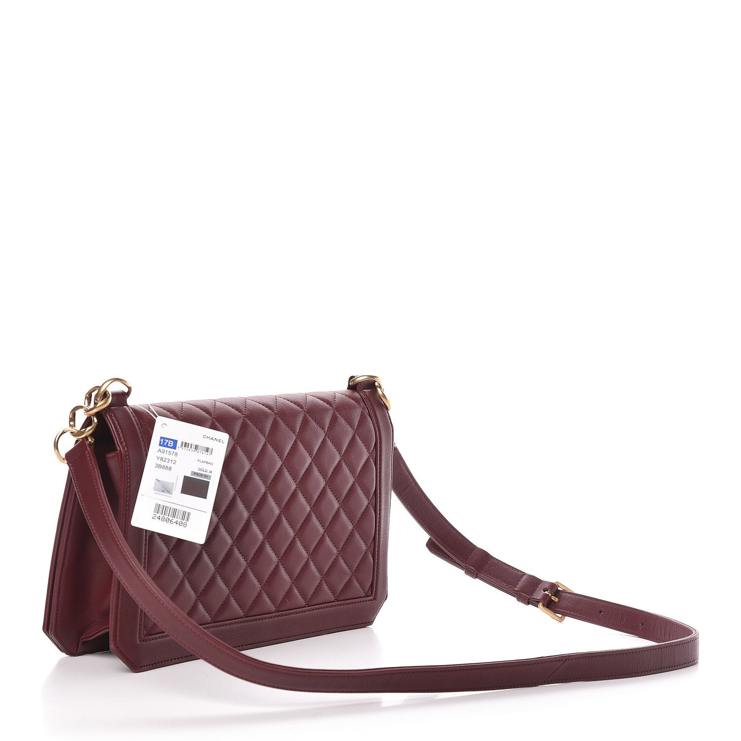 Chanel Calfskin Quilted Large Flap Bag Burgundy 3 of 11