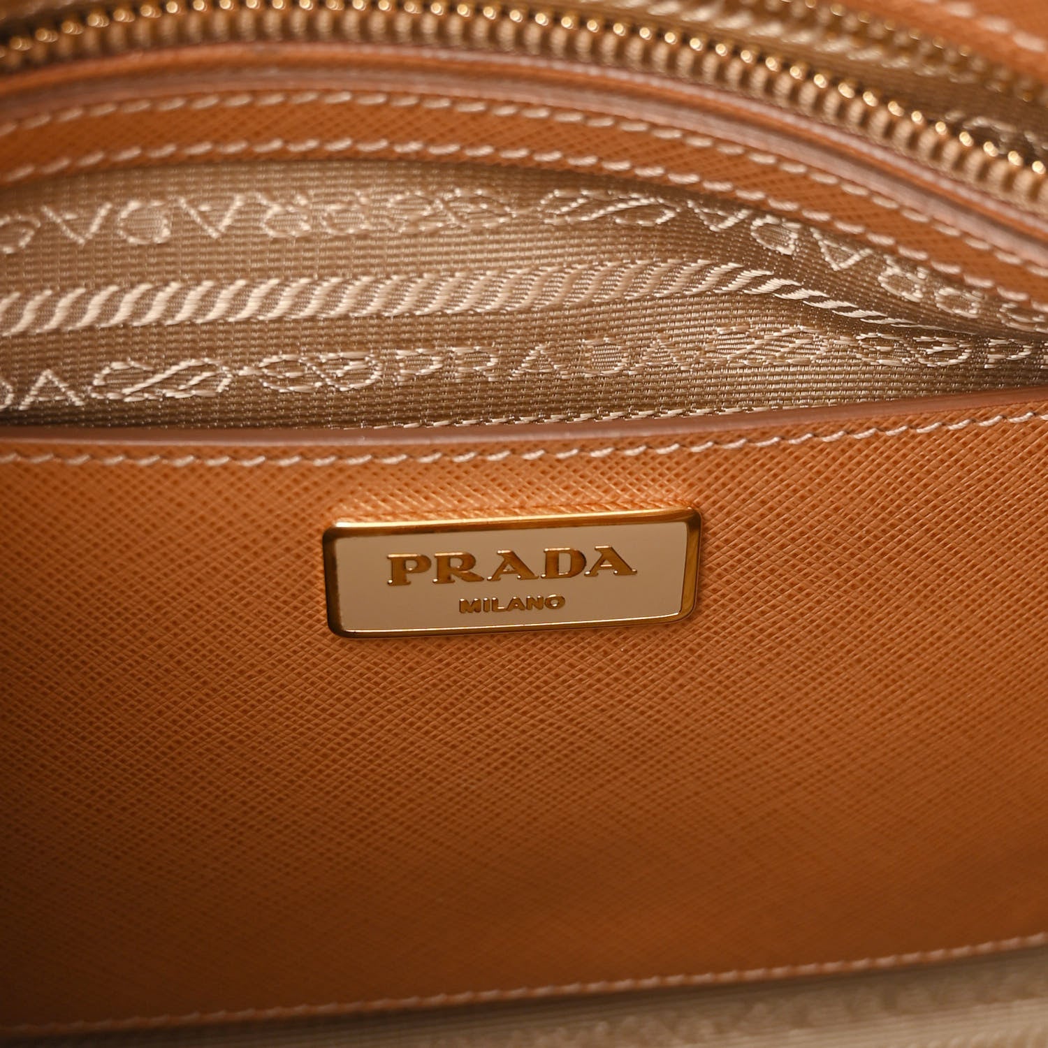 Prada Saffiano Lux Medium Promenade Tote Caramel 7 of 14