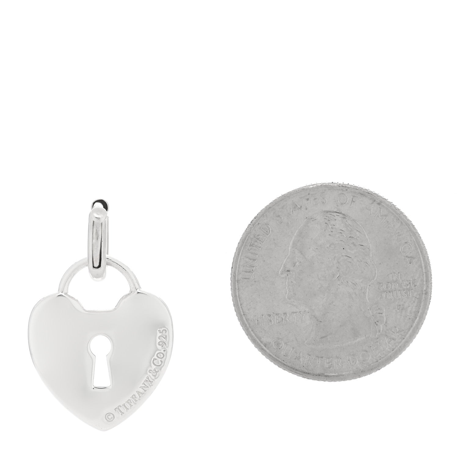 Tiffany Sterling Silver Heart Lock Charm 2 of 3