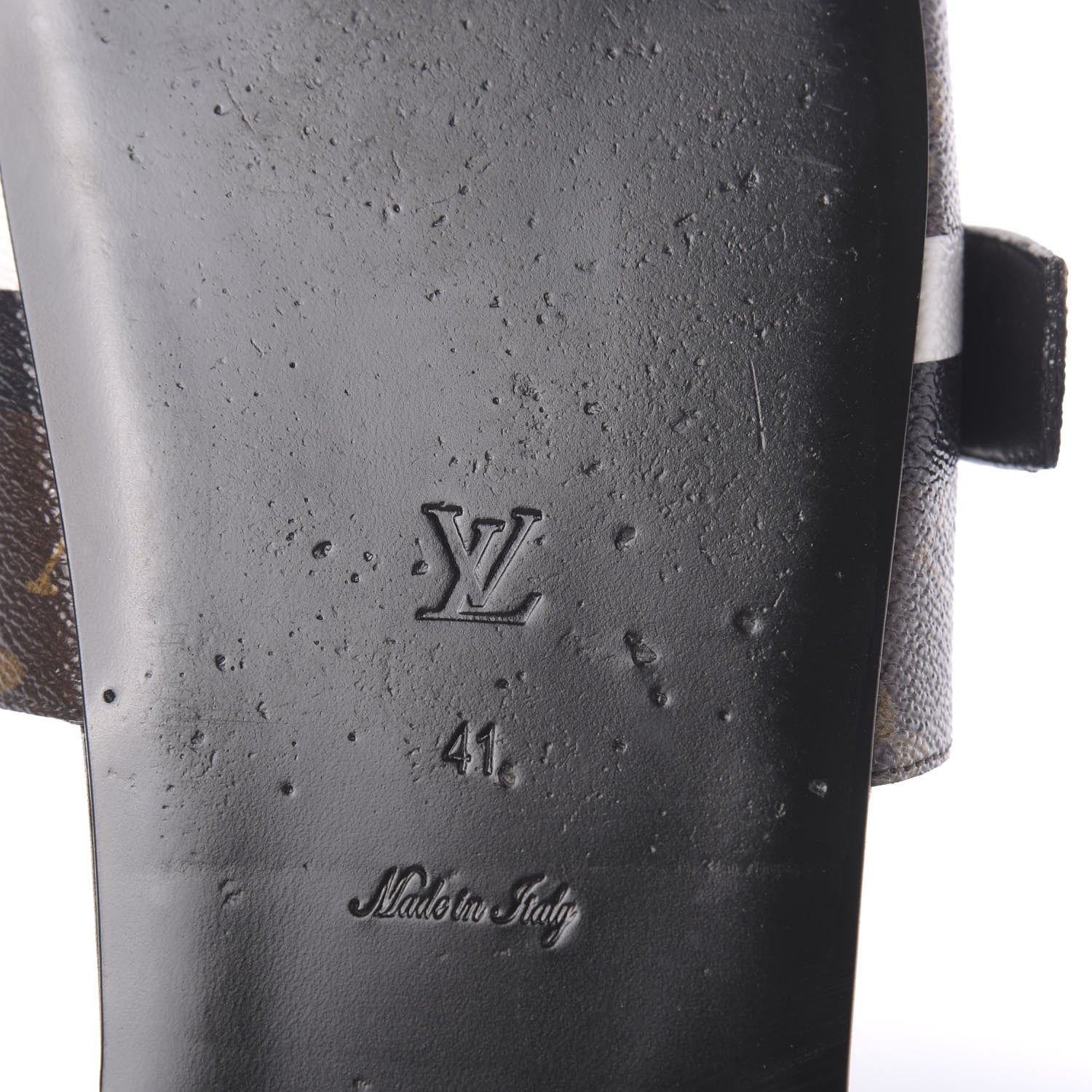 Louis Vuitton Calfskin Monogram Bom Dia Flat Mule 41 Black White 8 of 9