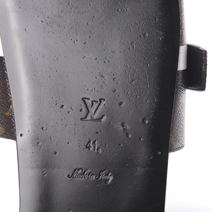 Louis Vuitton Calfskin Monogram Bom Dia Flat Mule 41 Black White 8 of 9