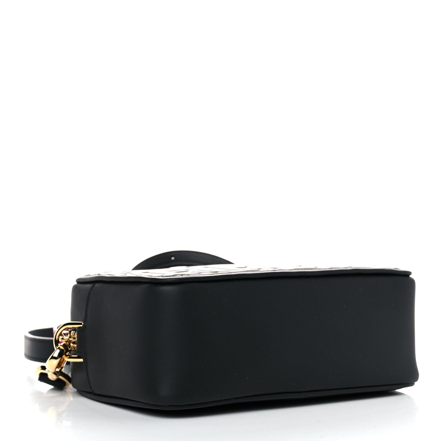 Vitello Century Bi-Color FF 1974 Embossed Mini Camera Case Maya Black