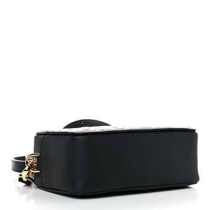 Fendi Vitello Century Bi-Color FF 1974 Embossed Mini Camera Case Maya Black 4 of 10