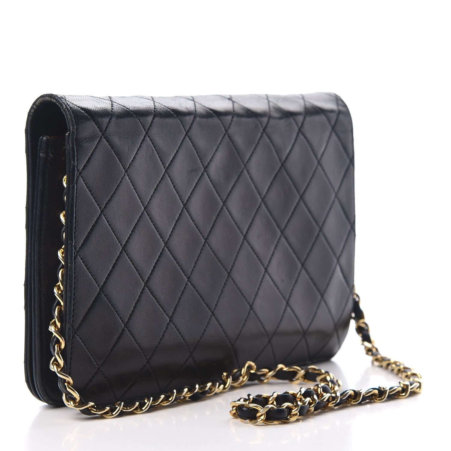 Chanel Lambskin Quilted Wallet On Chain WOC Black 3 of 9