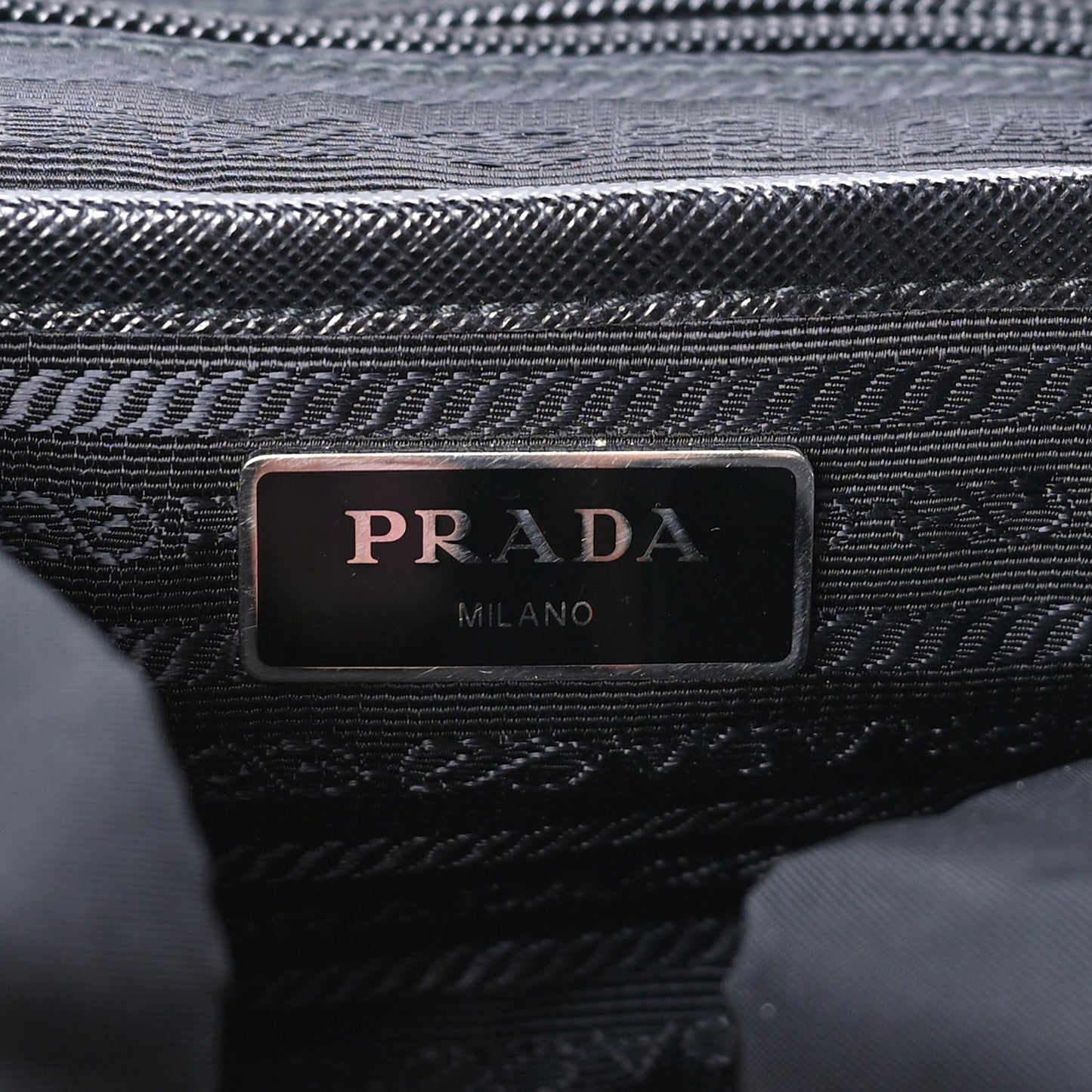 Tessuto Nylon Saffiano Vela Medium Backpack Black