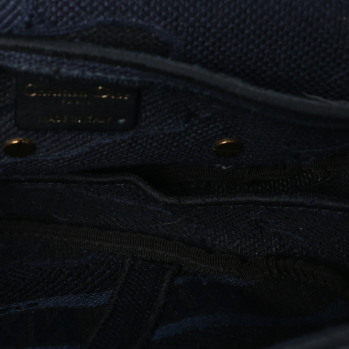Canvas Embroidered Camouflage Saddle Bag Blue
