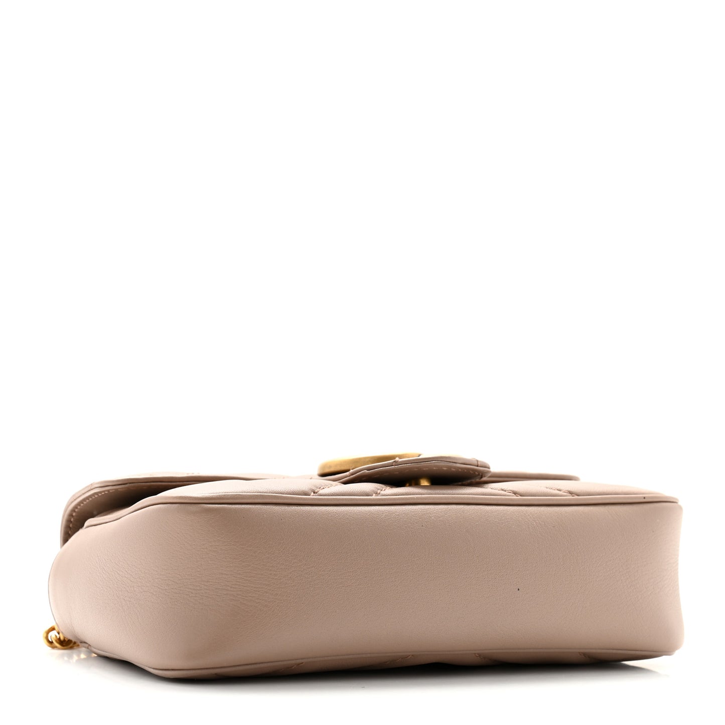 Calfskin Matelasse Super Mini GG Marmont Shoulder Bag Porcelain Rose