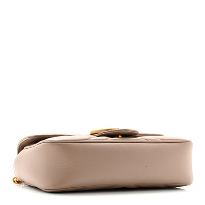 Gucci Calfskin Matelasse Super Mini GG Marmont Shoulder Bag Porcelain Rose 3 of 9