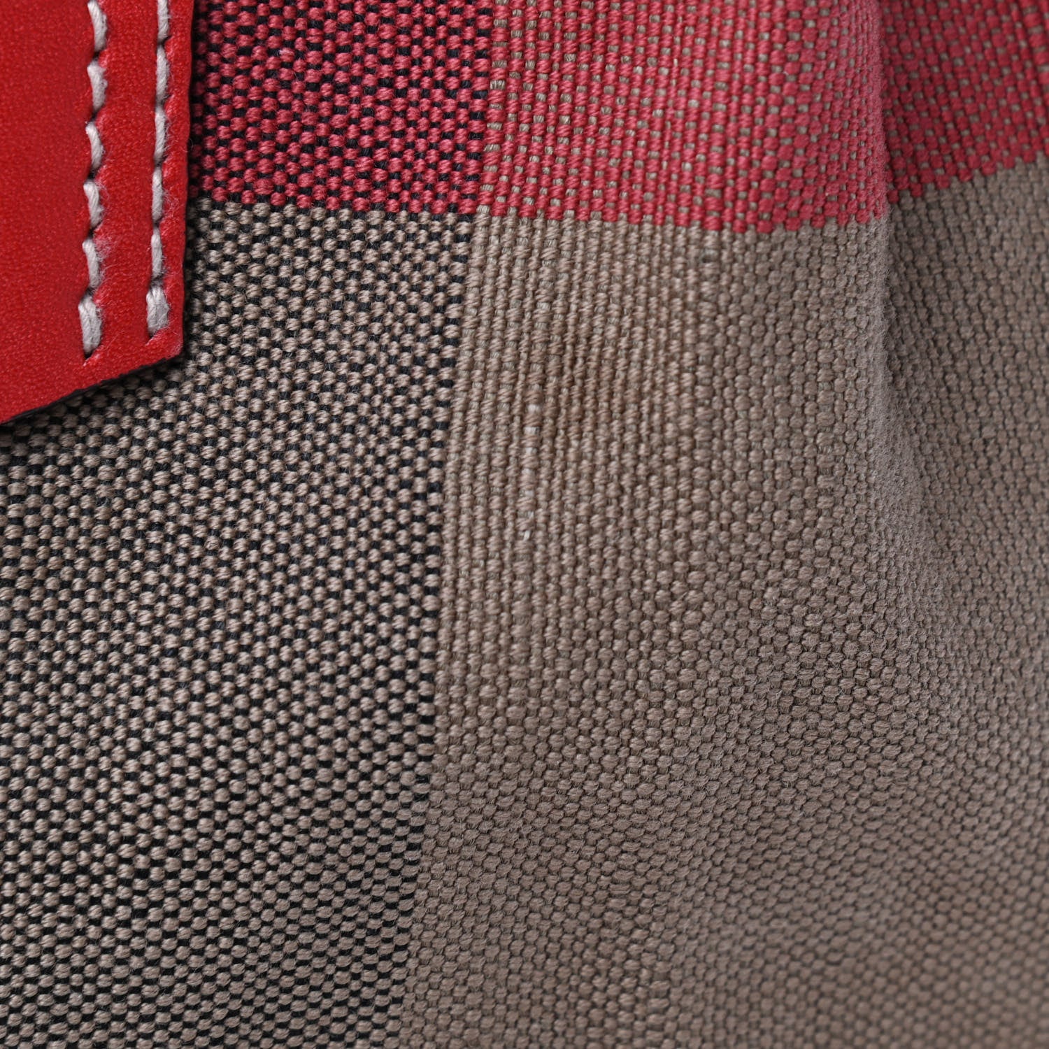 Burberry Canvas Mega Check Medium Tottenham Brit Tote Cadmium Red 11 of 11