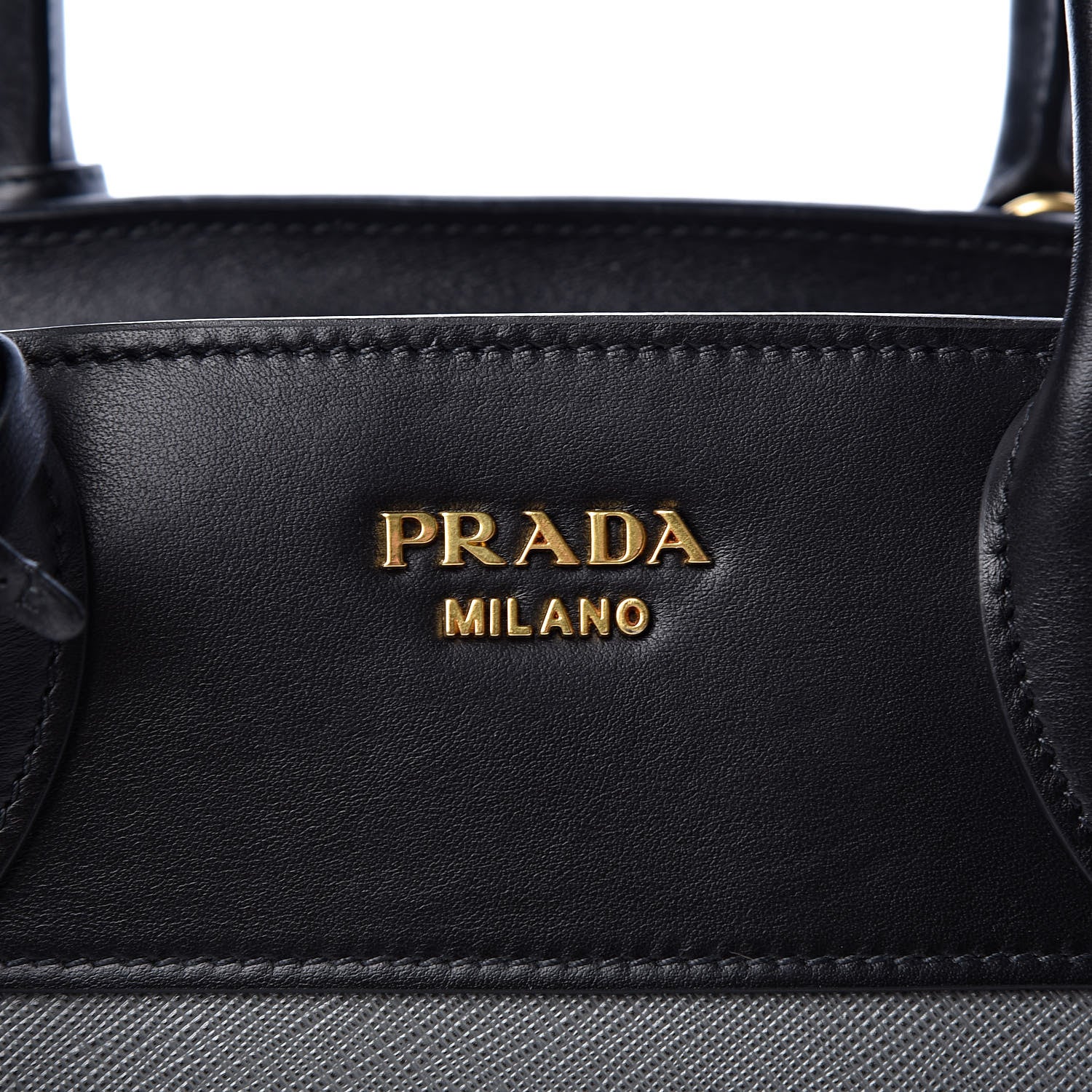 Prada Saffiano City Calf Medium Esplanade Tote Mercurio Black 8 of 11