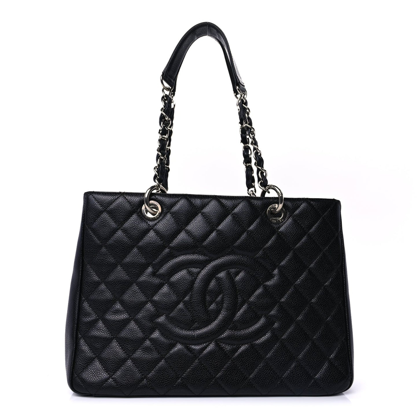 Caviar Quilted Grand Shopping Tote GST Black