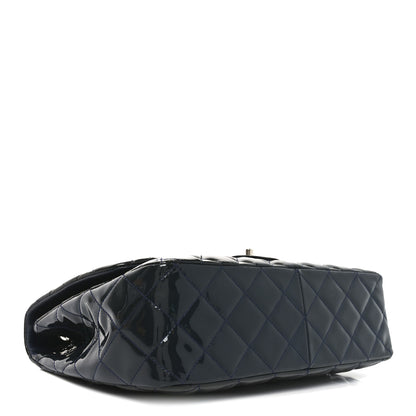 Chanel Patent Quilted Jumbo Single Flap Navy 4 of 10