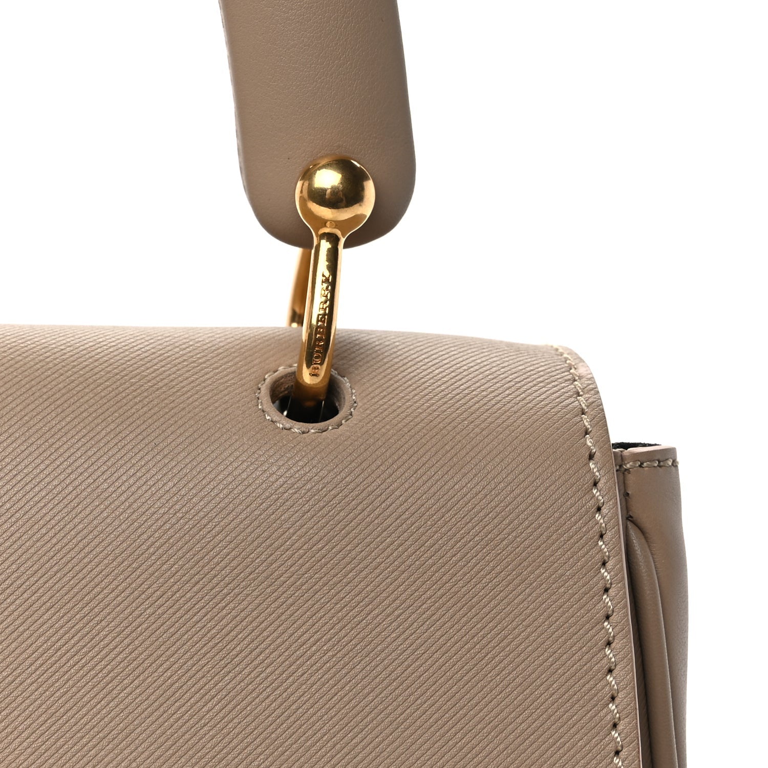 Burberry Trench Calfskin Medium DK88 Top Handle Bag Honey 6 of 7