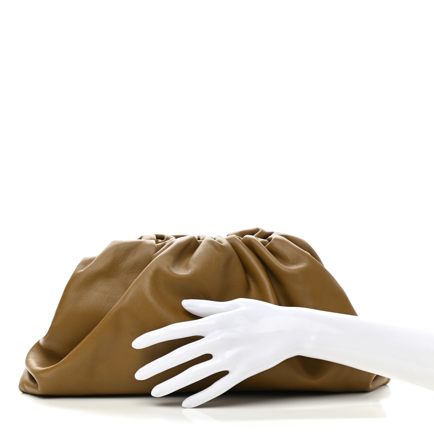 Smooth Butter Calf The Pouch Oversized Clutch Moutarde