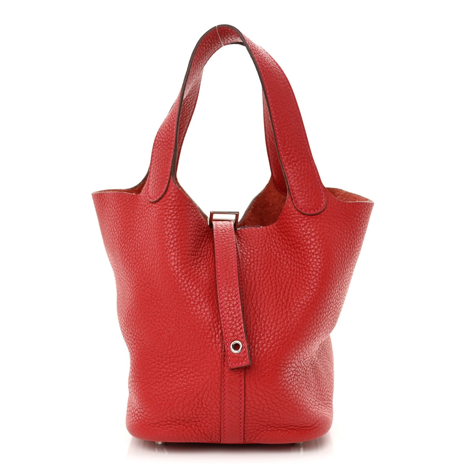 Hermes Taurillon Clemence Picotin Lock 18 PM Rouge Casaque 1 of 7