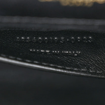 Saint Laurent Grain De Poudre Textured Mixed Matelasse Triquilt Small Monogram Satchel Black 7 of 11
