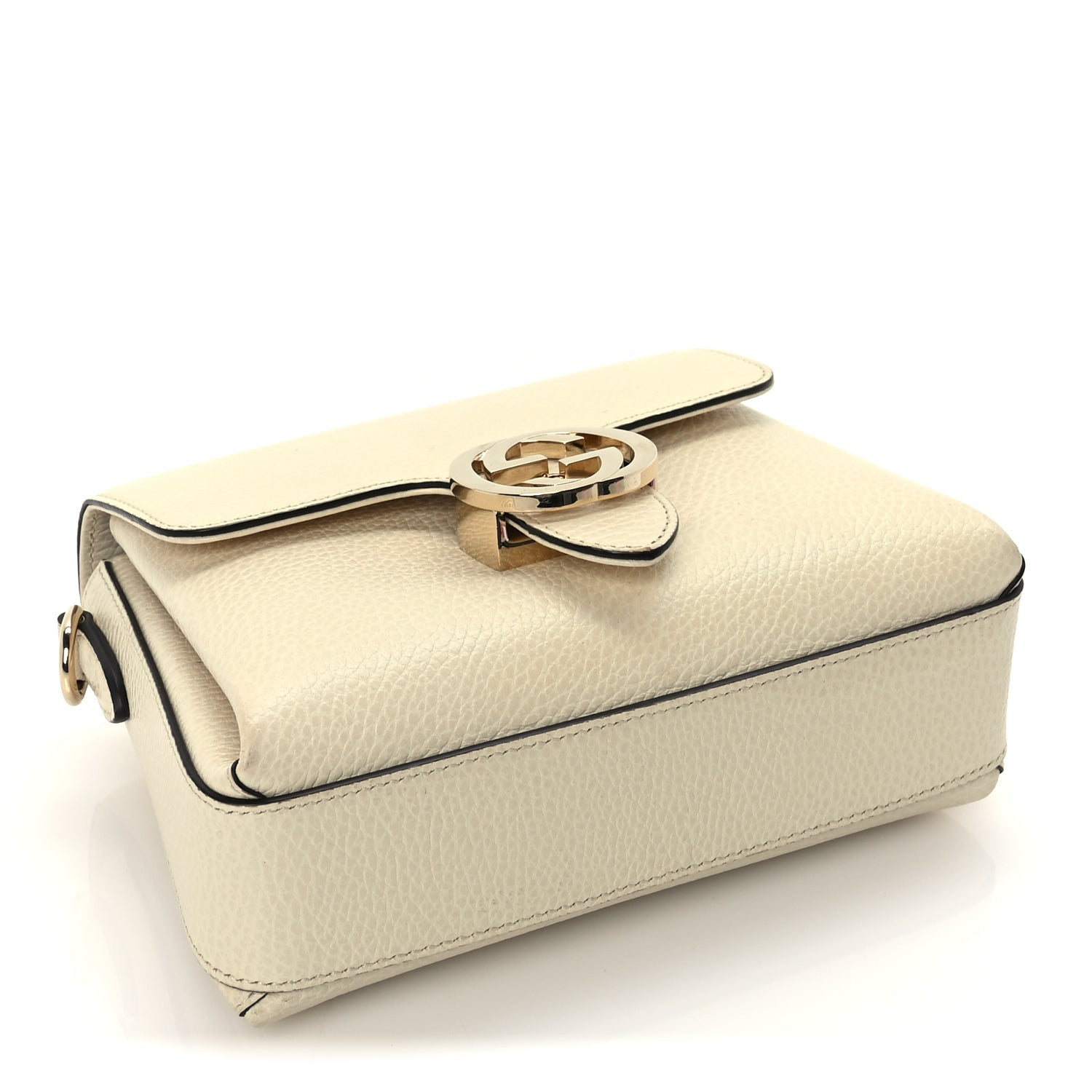 Gucci Dollar Calfskin Interlocking G Crossbody Bag Mystic White 3 of 8