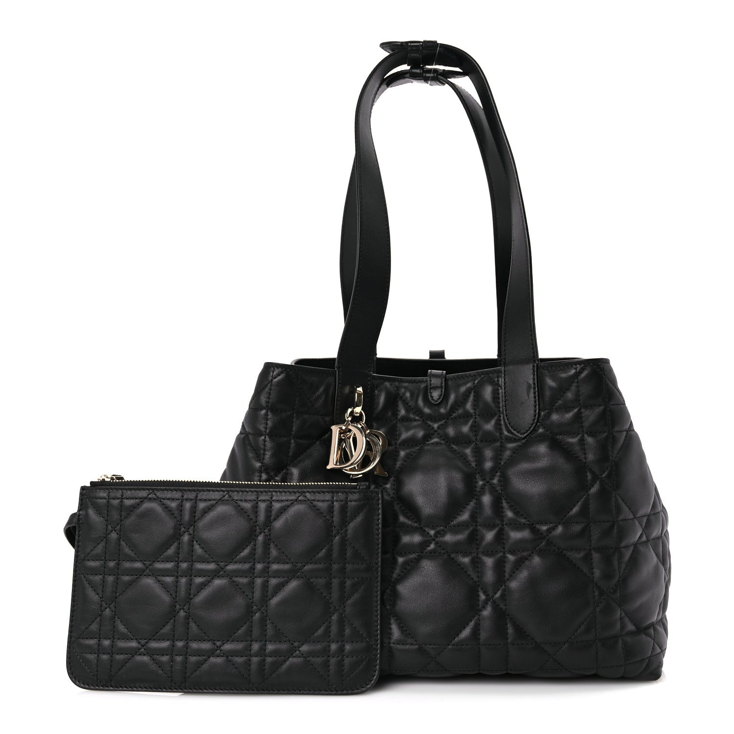 Christian Dior Calfskin Macrocannage Medium Toujours Black 2 of 9