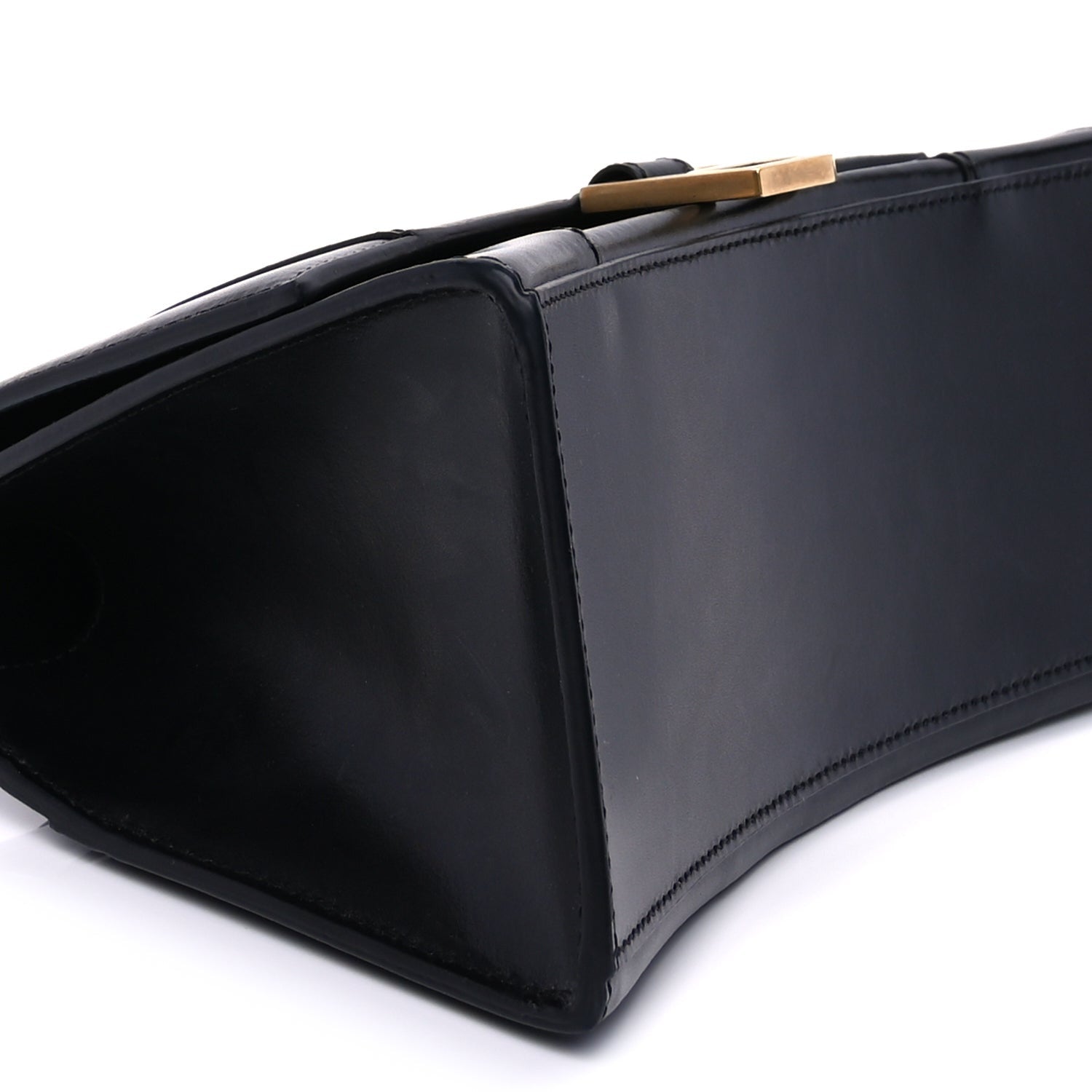Balenciaga Shiny Box Calfskin Small Hourglass Top Handle Bag  Black 8 of 8