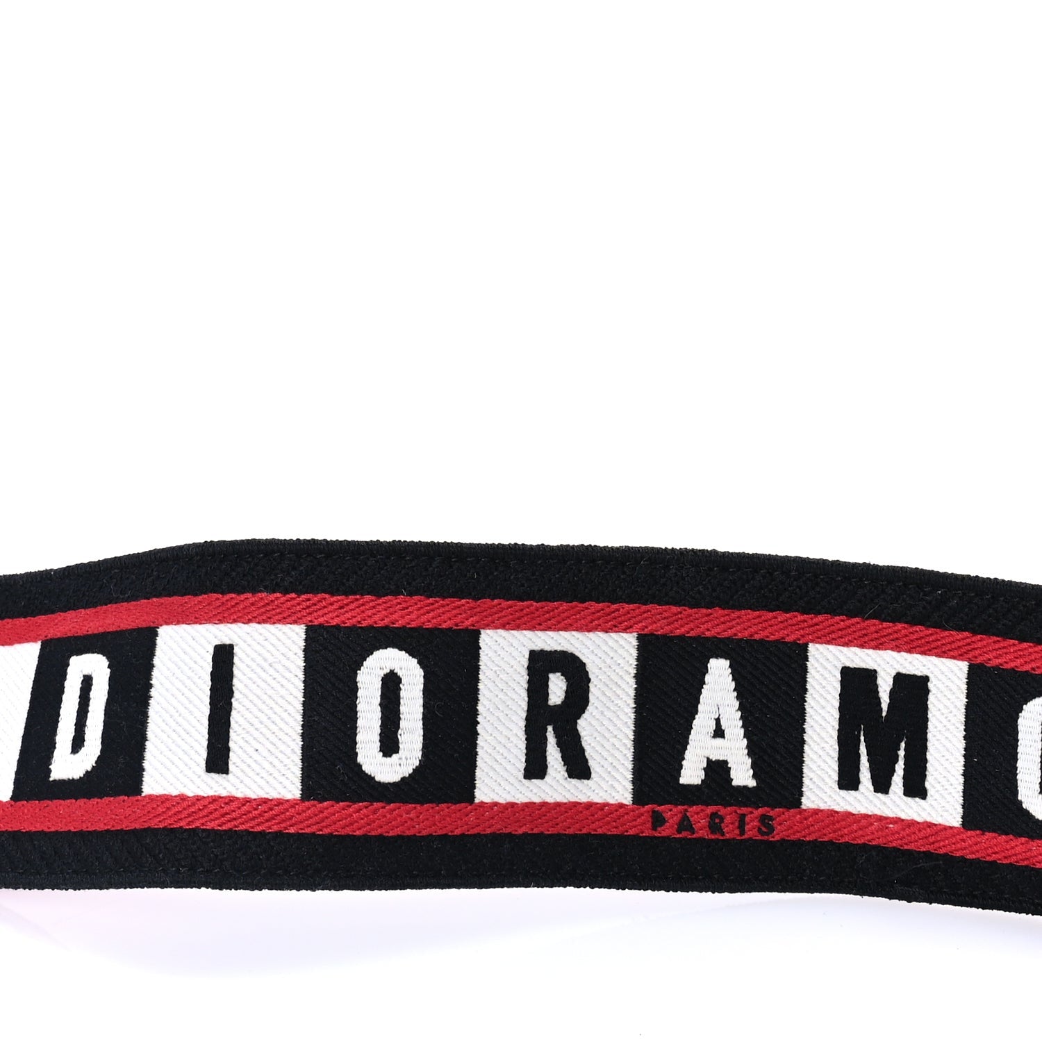 Christian Dior Canvas Embroidered Dioramour Shoulder Strap  Black Red White 4 of 5