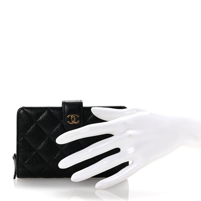 Chanel Caviar Quilted CC French Wallet Black 2 of 8