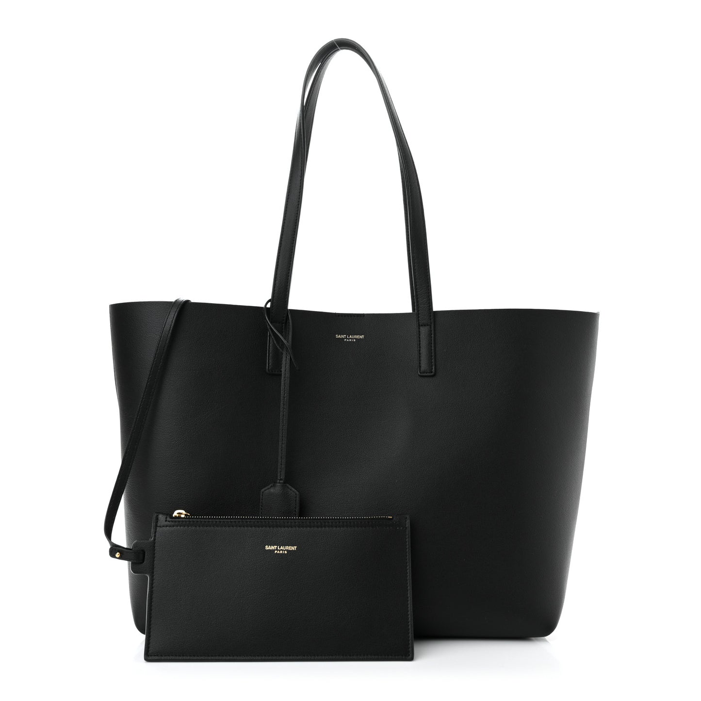 Calfskin Large Shopping Tote Black