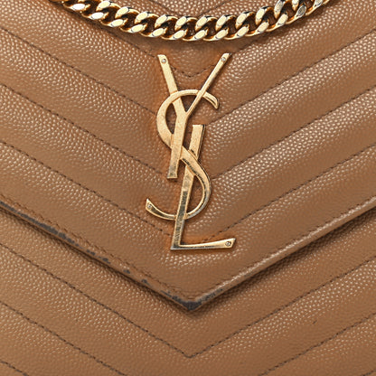 Saint Laurent Grain De Poudre Matelasse Chevron Cassandre Chain Wallet Cork 9 of 12