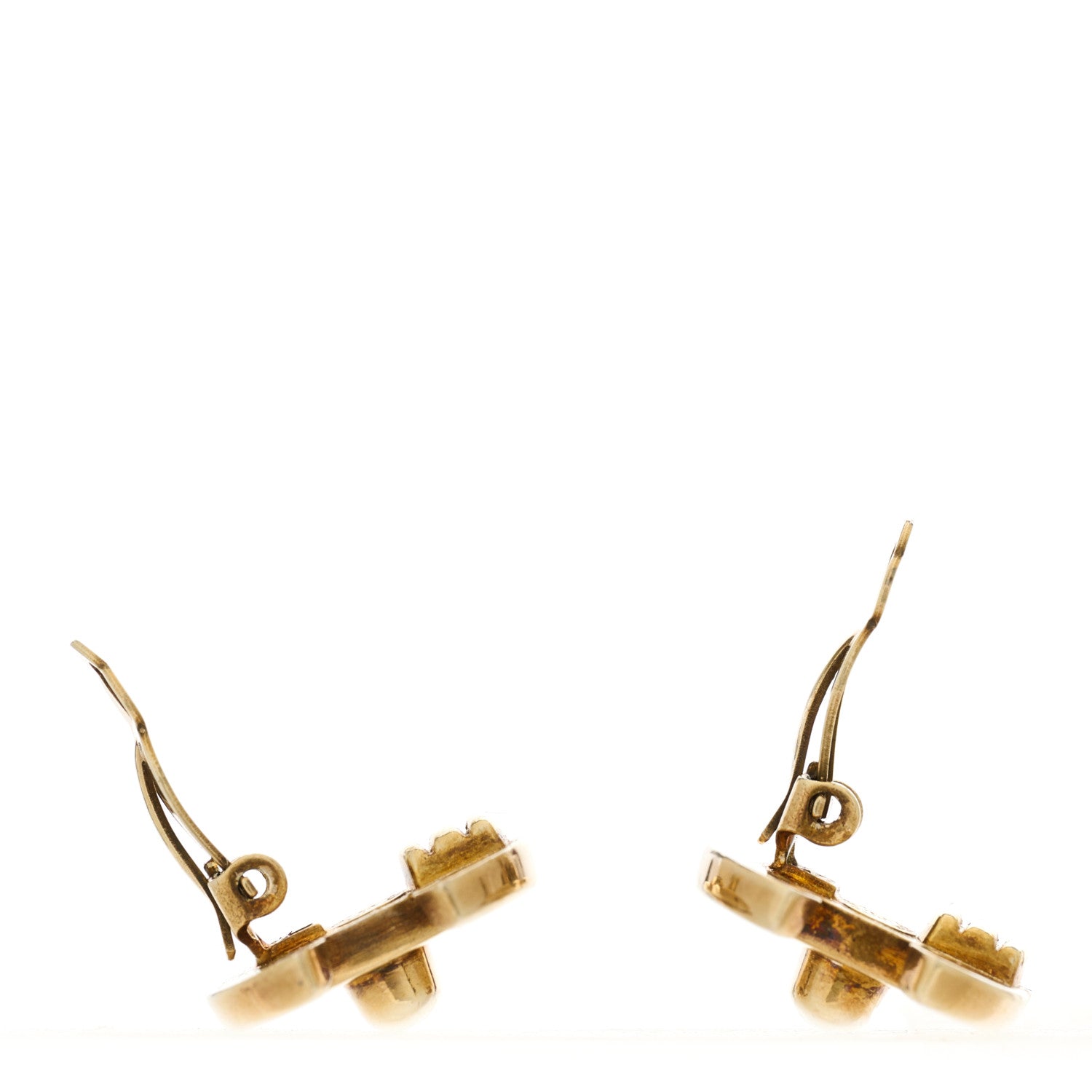 Chanel Metal CC Turnlock Clip On Earrings Gold 3 of 5