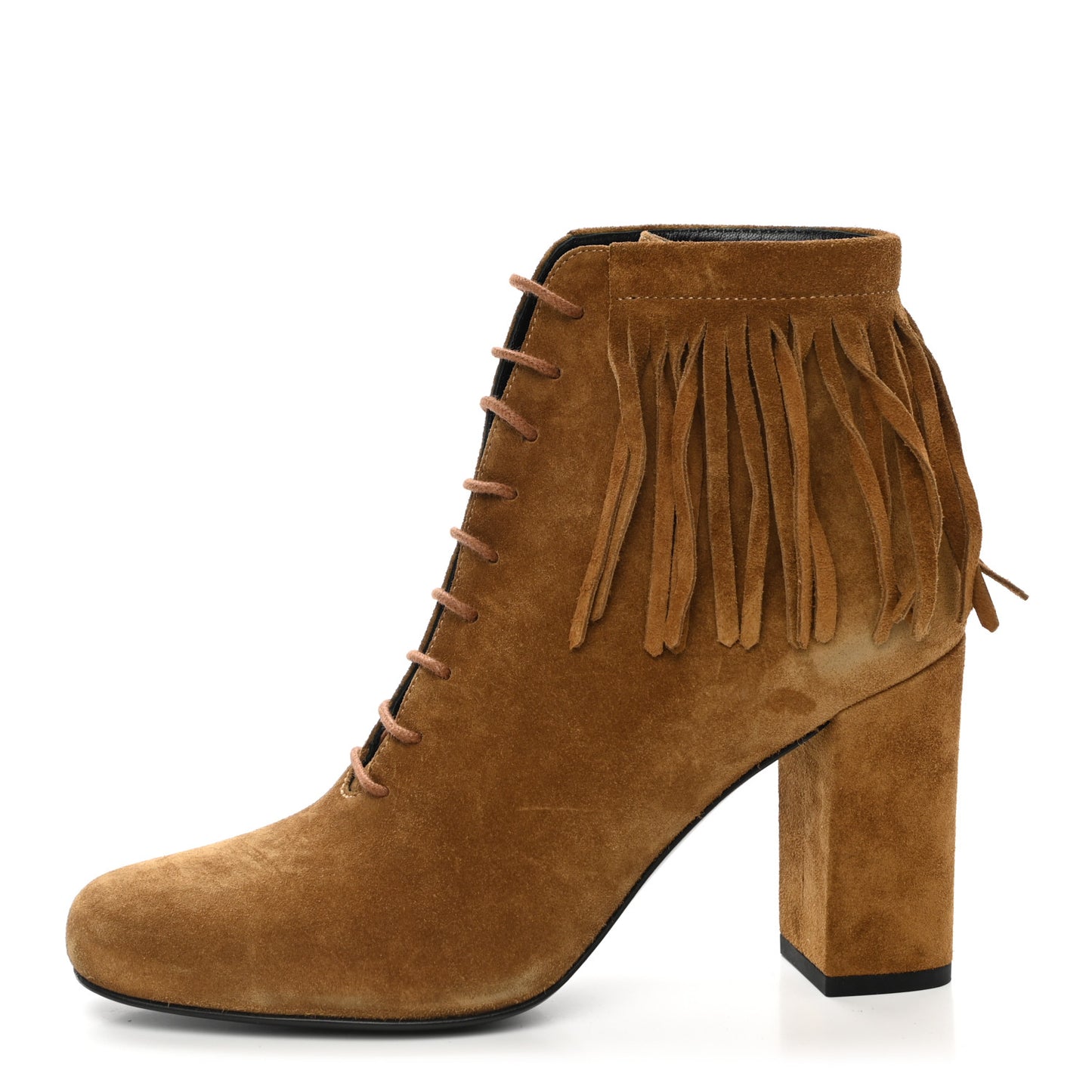 Suede Babies 90 Fringe Ankle Boots 37 Light Tan