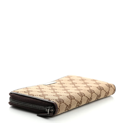 Gucci Monogram Metal Bar Zip Around Wallet Dark Brown 4 of 7