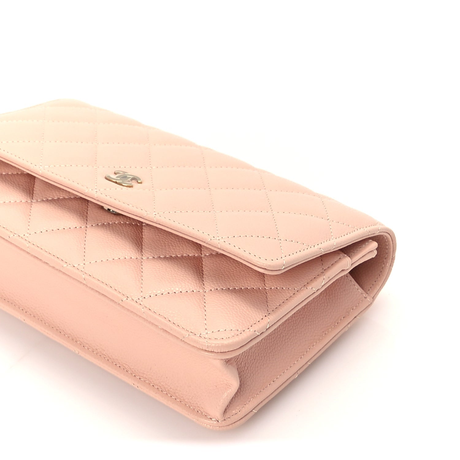 Chanel Caviar Quilted Wallet on Chain WOC  Light Pink 10 of 10