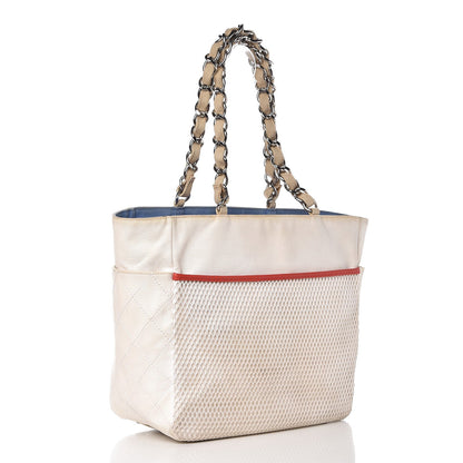 Chanel Canvas Quilted N°5 Shopping Tote Beige 3 of 24