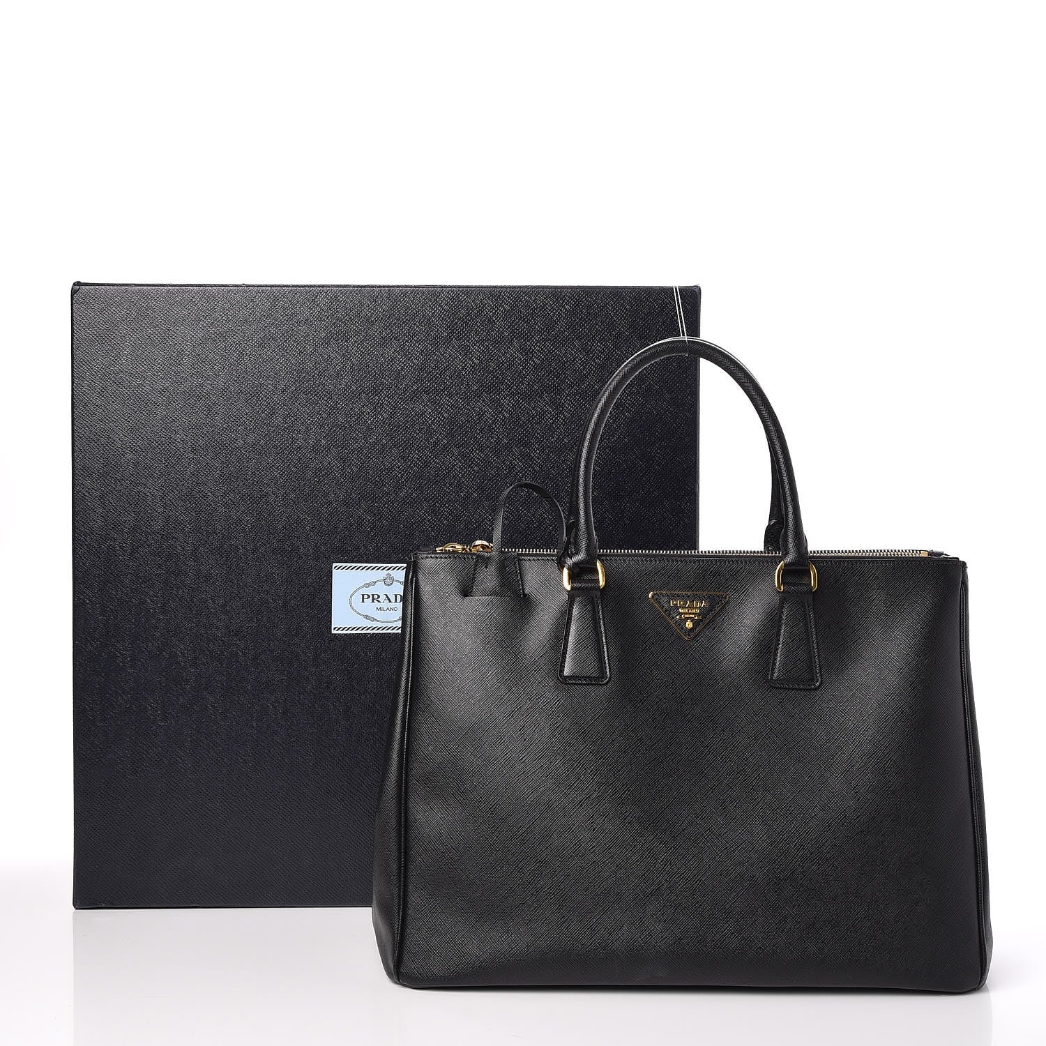 Prada Saffiano Large Galleria Double Zip Tote Black 8 of 8