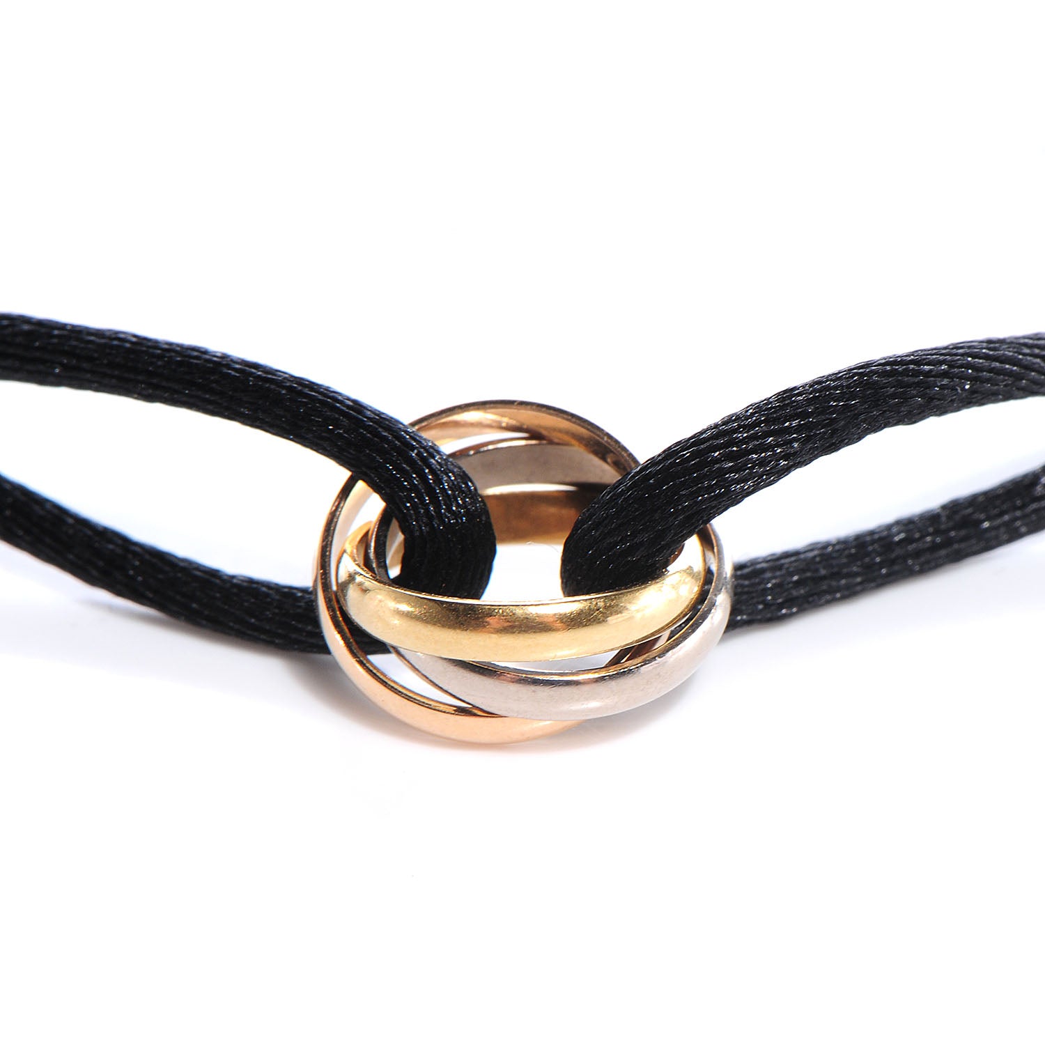 Cartier 18k Pink Yellow White Gold Trinity Adjustable Cord Bracelet 3 of 5